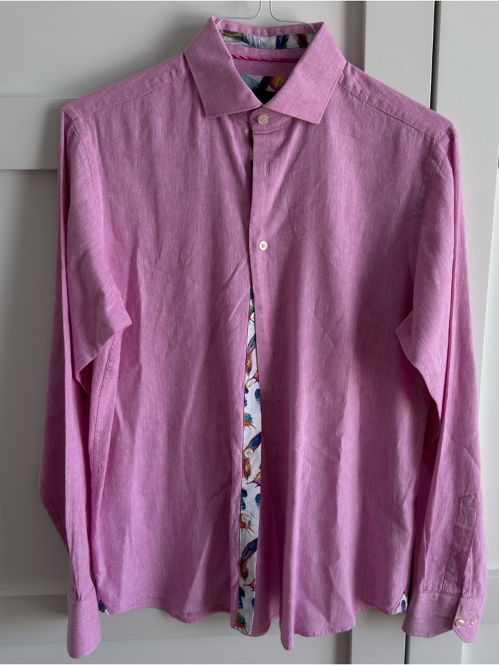 Men's Pink Button-Up Shirt